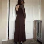 St. John Vintage  Bullocks Willshire Long Sleeve Knit Crochet Lace Maxi Dress Photo 9