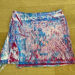 Diesel  - O-Hopla Foil Effect Mini Skirt in Blue & Pink Photo 4