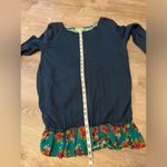 Matilda Jane  Twist and Shout Sweater Women’s Size S Blue Knit Floral Photo 1