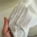 Japna  100% gauze cotton white boho pull on elastic waist wide leg pants XL​​ Photo 3