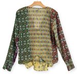 ZARA Boho Patchwork Sheer Pheasant Blouse Size L NEW Photo 2