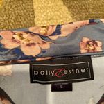 Polly & Esther Junior’s Bohemian Turtle Neck Choker Floral Tank Top Pink Blue Large Photo 0