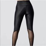 Beach Riot  Lauren Black Ribbed High Rise Legging Size Medium Mesh Stretch Yoga Photo 9