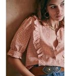 Sézane Guillemette Blouse, Pink Tiles, FR38/US6 Photo 1