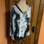 Ariella Tie dye hippie chic sexy layered bell sleeve top Photo 7