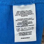 Loft  Blue Linen Peasant Blouse Coastal Beach Boho Hippie Preppy Nautical S Photo 7