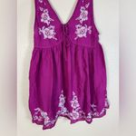 Free People Intimately  Aida Embroidered Violet Tunic Mini Dress size Small $88 Photo 8