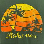 Four Seasons Bahamas Small Palm Trees Vacation Earth Tone Boho Graphic Tee Green Photo 2