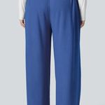 Halara Women's Flex High Waisted Side Pocket Wide Leg Waffle Blue Work Pants XL Photo 2