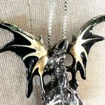Unisex Mystical dragon with crystal ball pendant necklace Photo 10