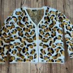 cheetah print fuzzy cardigan Yellow Size M Photo 0