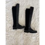 Donald Pliner Black Over the Knee Boots Lug Sole Thigh High Stretch Boots 6.5 Photo 2