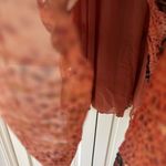 Ulla Johnson Akira Metallic Shibori Silk Printed Midi Dress Coral Pink Size 6 Photo 11