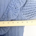 No Boundaries  Y2K Grunge Crochet Open Knit Ruffle Tie Front Cardigan Sweater S Photo 6