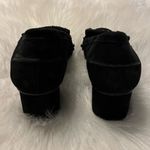 Franco Sarto Block Heel Black Suede Loafer Shoes With Fringe Stud Details Size 8 Photo 7