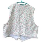 Cherokee Vintage  size 26 floral denim button front vest. Photo 2