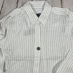 J.Crew  Textured drapey button-up shirt White Black Stripe XS NWT‎ Photo 8