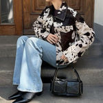 Judy Blue Cow Print Denim Jacket Photo 0