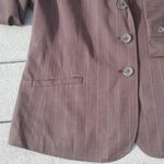 Rafaella  Padded Shoulder Pinstripe Blazer Jacket Photo 2