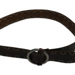 Aeropostale  Vntg Leather Brown Embroidered Boho Women's Belt Size L Photo 0