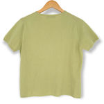 Valerie Stevens  | Large | 100% Two-Ply Cashmere Celery Green Short Sleeve Top Photo 4