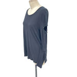 n:philanthropy n:Philanthrophy Gloria Long Sleeve Cutout Top Tee Shirt Black Size Medium Photo 5