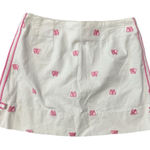 Lilly Pulitzer  Vintage Label 4 White Pique Pink Butterfly Embroidered Skirt Photo 0