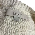 Loft  Basket Weave Cotton Blend Beige Sweater Top Photo 11