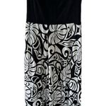 Kalaheo Hawaiian Tropical Stretch Strapless Smocked Back White Midi Dress XL Black Photo 0