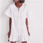 Lucky Brand  White Tiered Resort Mini Dress Photo 2