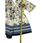 Trixxi  Women Size Large Floral Romper White Blue 15-851 Photo 5