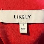 Likely  Carro Dress Scarlet Red Women's 4 Mini Rosette Detail High Neck Stretch‎ Photo 7