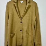 J.CREW Camel Collared Cotton Cardigan, Size Large Tan Photo 0