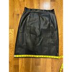 Amati Vintage 90s Black Genuine Leather Zipper Skirt Women’s 6 Bikercore Grunge Photo 3
