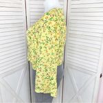 FOR THE REPUBLIC  Floral Bell Sleeve Surplice Blouse Yellow Large Photo 2