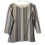 Talbots Colorful Shirt Knit 3/4 Sleeve Size Mp Classic City Modern Career Photo 0