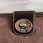 Coach  Chocolate & Mahogany CC Turnlock Wallet w rear flap over Section CLEAN Photo 1