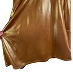 BURU Small Gold Metallic Shimmer Slip Holiday Dress Photo 10