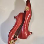 Boutique 9 Red Leather Luciano Kitten Heels Size 8 Photo 3