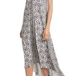 Alice + Olivia Rowley Midi Dress Black & White Boho Print Loose Fit Size Small Photo 6