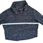 CAbi Top Womens Medium Gray Glee Cropped Cowl Neck Long Sleeve Boho Pullover Photo 4