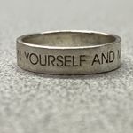 Sterling 925 Believe In Yourself & Magic Will Happen Inspirational Ring Size 7 Silver Photo 1