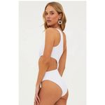 Beach Riot  One-Shoulder White Cutout One-Piece Swimsuit Photo 1