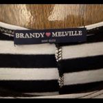 Brandy Melville striped black white mini relaxed pyramid dress, one size boho Photo 1