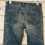 BCBG MAX AZRIA Jeans "Claire" Bootcut Distressed Dark Wash-27 Photo 2