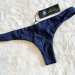 NWT Tavik Ali Textured Chevron Mini Swim Bottom in Ombre Blue Photo 0