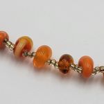 Amber Carnelian Necklace 23.5" Orange Pebble Beaded Artesian Handmade Jewelry Photo 11