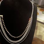 Aeropostale Double Rhinestone Silver Necklace by aéropostale Photo 1