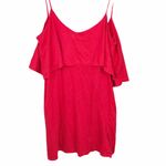 Blue Life  Oversized Ruffle Flounce Tank Top Red Photo 6