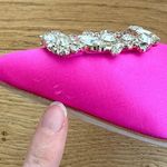 Badgley Mischka  - Cher Crystal Embellished Satin Pumps in Hot Pink & Silver Photo 6